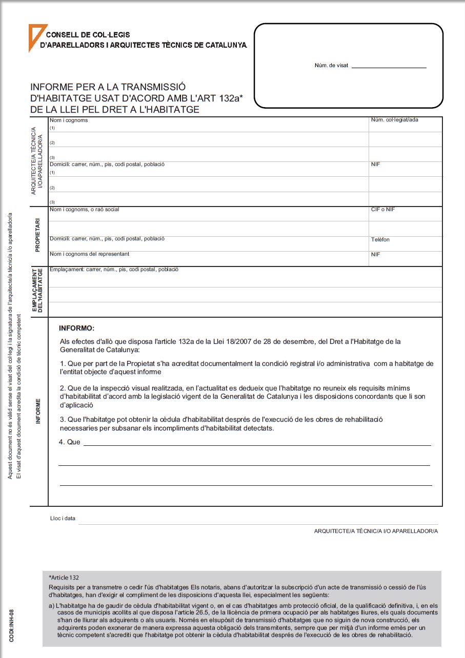 Informe para la Transmisin de Vivienda Usada